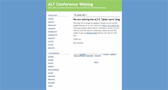 Desktop Screenshot of conference-weblog.alt.ac.uk